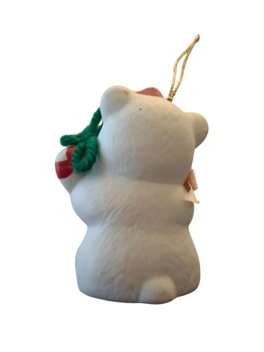 Vintage Teddy Bear Christmas Ornament Candy Cane Gift Holiday Tree Decor